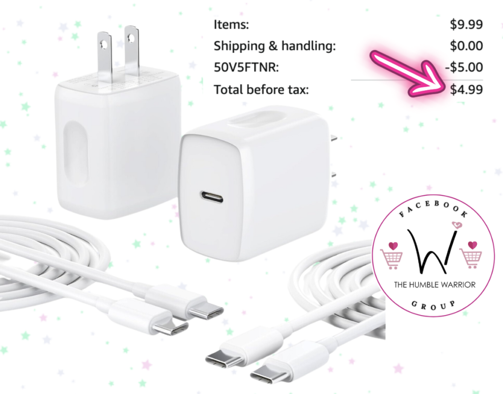 2-pack of type C chargers!
